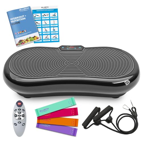 Bluefin Fitness Ultra Slim Power Vibrationsplatte | Innovativer Vibro Shaper | 5 Programme + 180 Stufen | Ganzkörpertraining | Geräuscharmes Heimfitnessgerät | Einfach zu verstauen | Kompaktes Design Bluefin Fitness Ultra Slim Power Vibrationsplatte | Innovativer Vibro Shaper | 5 Programme + 180 Stufen | Ganzkörpertraining | Geräuscharmes Heimfitnessgerät | Einfach zu verstauen | Kompaktes Design