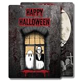 Generisch 12x EINLADUNGSKARTEN für Halloween Party – gruselige Karten mit Vampir Geister Motiv – Diese Karten sind die perfekte Einladung zur Halloweenfeier – für echte Horror Fans