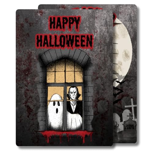 12x EINLADUNGSKARTEN für Halloween Party – gruselige Karten mit Vampir Geister Motiv – Diese Karten sind die perfekte Einladung zur Halloweenfeier – für echte Horror Fans