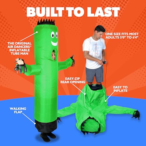 Image of LookOurWay Inflatable Tube Man Costume - Wacky Wavy Arm Guy Funny Inflatable Halloween Costume