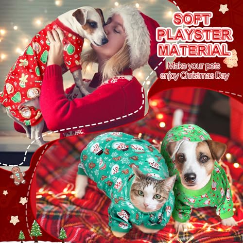 Juego de 6 pijamas navideñas para perros talla S miniatura 4