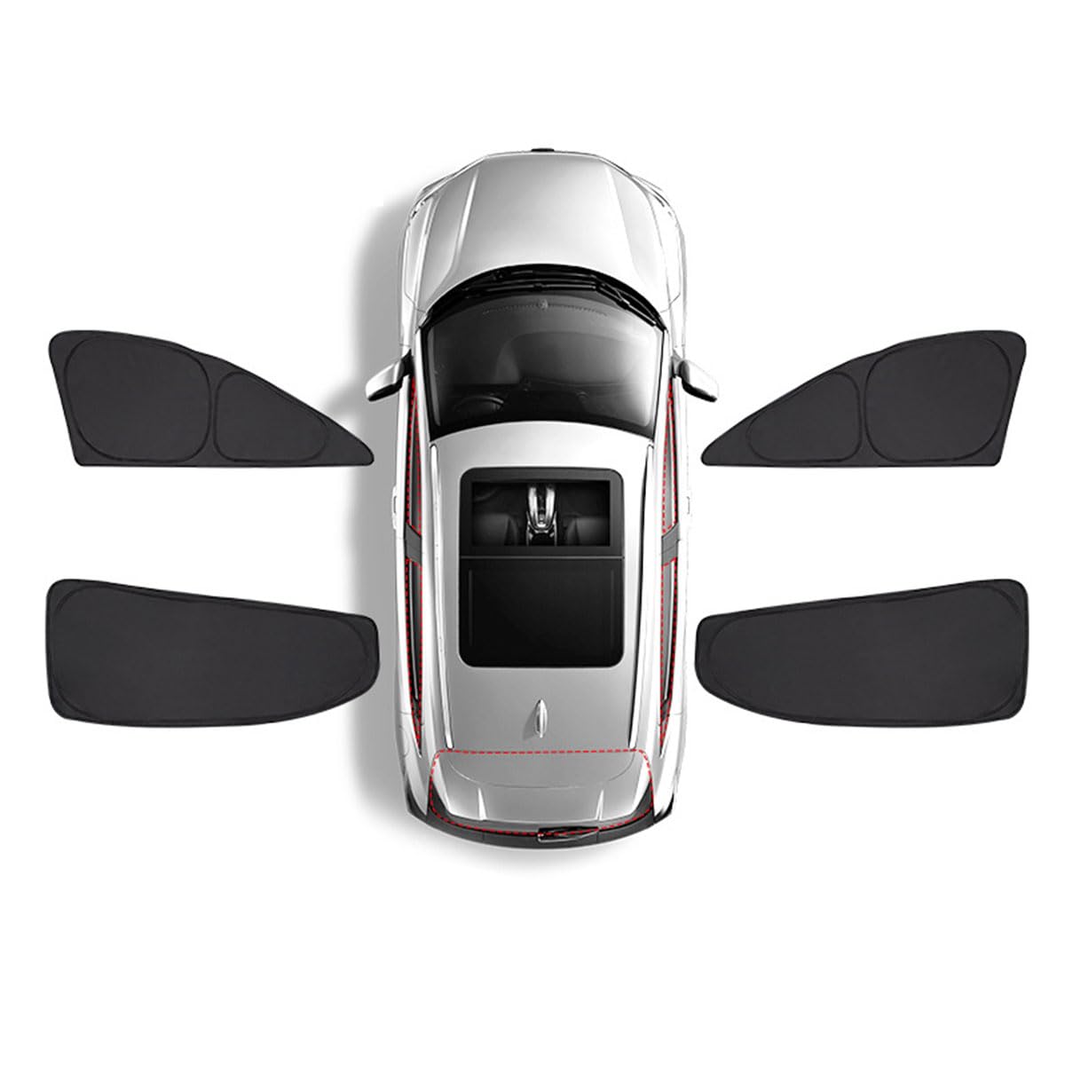 Osłona przeciwsłoneczna do samochodu VW Touran I 2003-2015, nieprzezroczysta osłona przed promieniowaniem UV, zaciemnienie, akcesoria do ochrony prywatności, C/4 Side Window