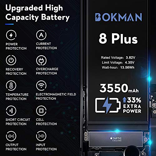 Batteria per iPhone 8 Plus, bokman 3550mAh