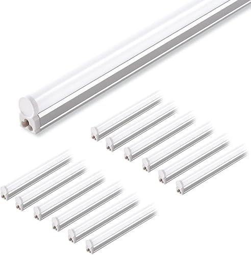 Barrina 12 Pack T5 LED Shop Light 4FT, 4000K Cool White,2200lm, 20W, Utility Linkable Lights, Ceiling and Under Cabinet Light, ETL Listed, Built-in ON/Off Switch for Workshop Garage Warehouse Basement Barrina 12 Pack T5 LED Shop Light 4FT, 4000K Cool White,2200lm, 20W, Utility Linkable Lights, Ceiling and Under Cabinet Light, ETL Listed, Built-in ON/Off Switch for Workshop Garage Warehouse Basement