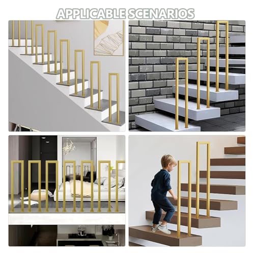 Rambarde d'escalier en U haut de gamme 85 cm 3 pieces finition soignee - 6