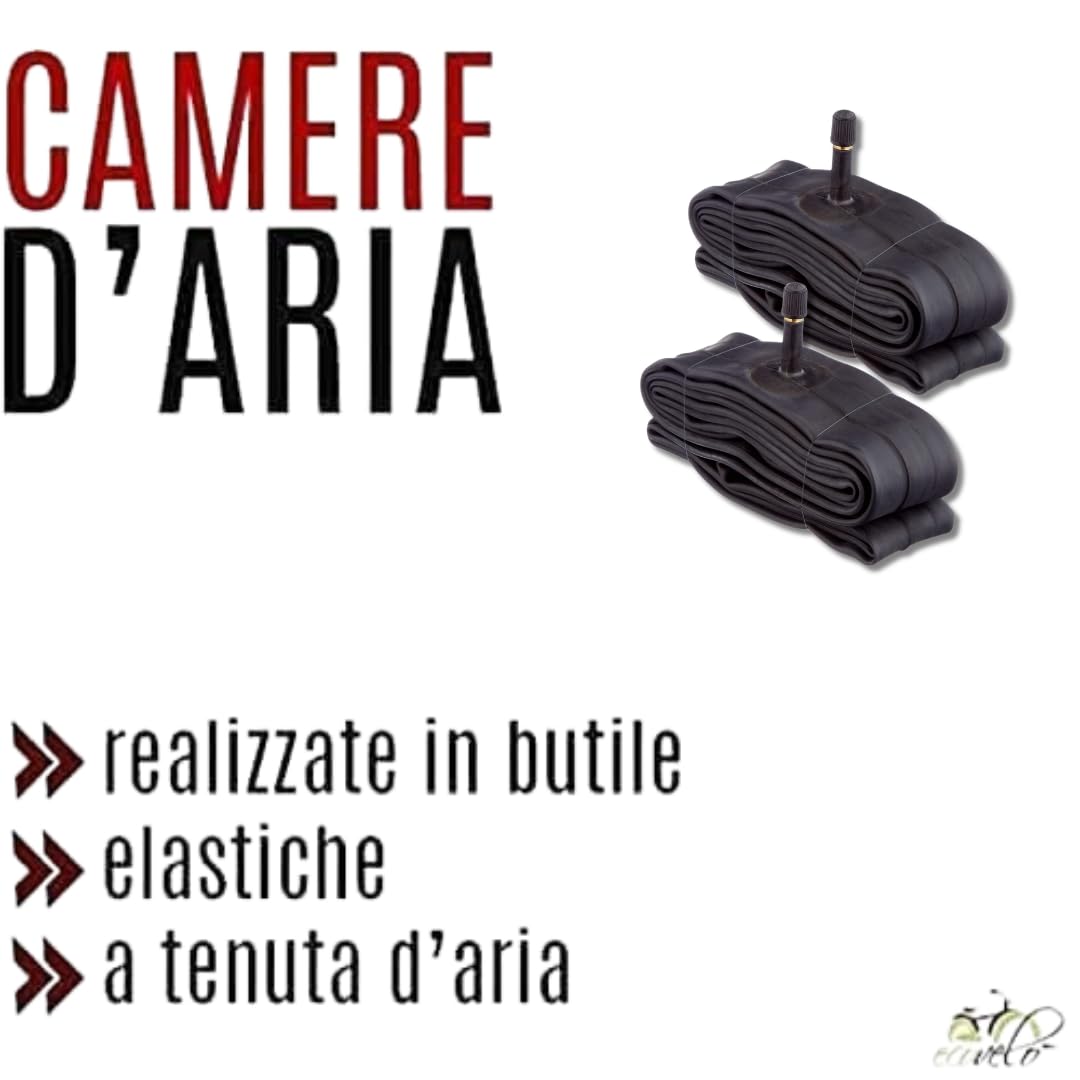 2 COPERTONI KENDA 24 X 1.75 (47-507) + 2 CAMERE SCHRADER AMERICA BIANCO NERO