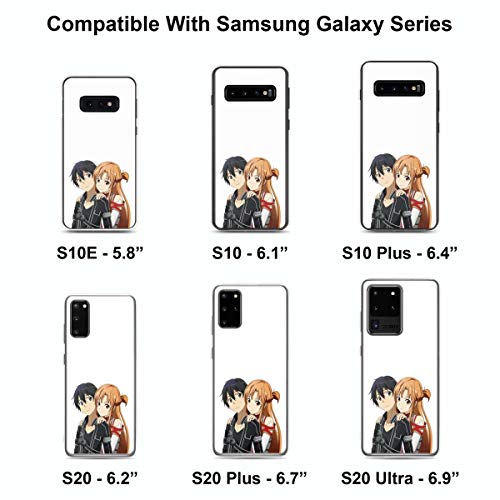 Kirito & Asuna Phone Case Compatible With Iphone 14 Pro Max Mini 13 12 11 X Xs Xr 8 7 6 6S Plus Galaxy Note S9 S10 S20 S21 Ultra Transparent #TOP4