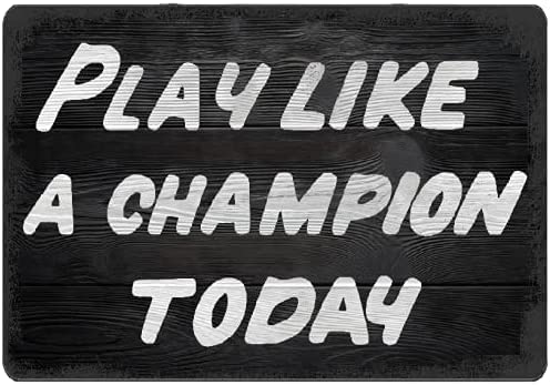 RIFOSA 12"x16" Play Like A Champion Today Vintage Metal Poster Wall Decoration Home Office Bar Garage Cafe Men Cave Club Tin Sign