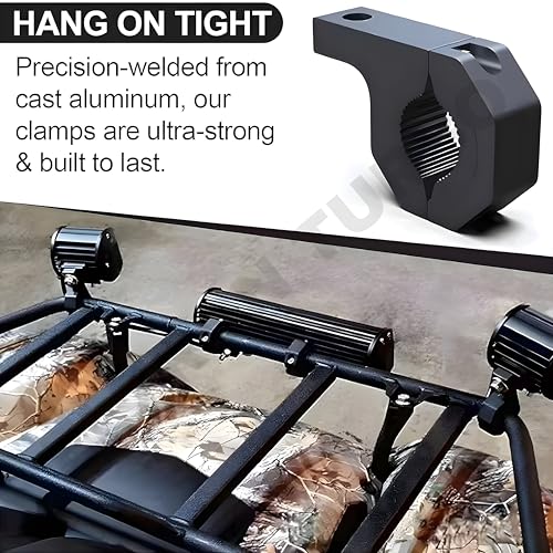 Image of ELTRON TURBO Heavy Duty Fog Lamp Clamp Aluminum Metal Waterproof Clamp Adjustable For Bikes And Cars Fog Light Compatible Sp 125 (Pack Of 2)