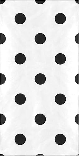 Miniatura 1 de susiyo Toalla de playa fina de 30 x 60 pulgadas, toalla de lunares blancos y negros para playa, mujeres, viajes