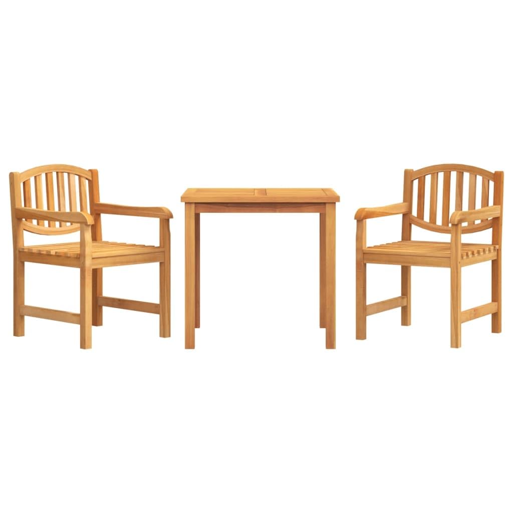 Mobili,Mobili da esterno,Set di mobili da giardino,Set da pranzo da giardino in legno massello di teak da 3 pezzi