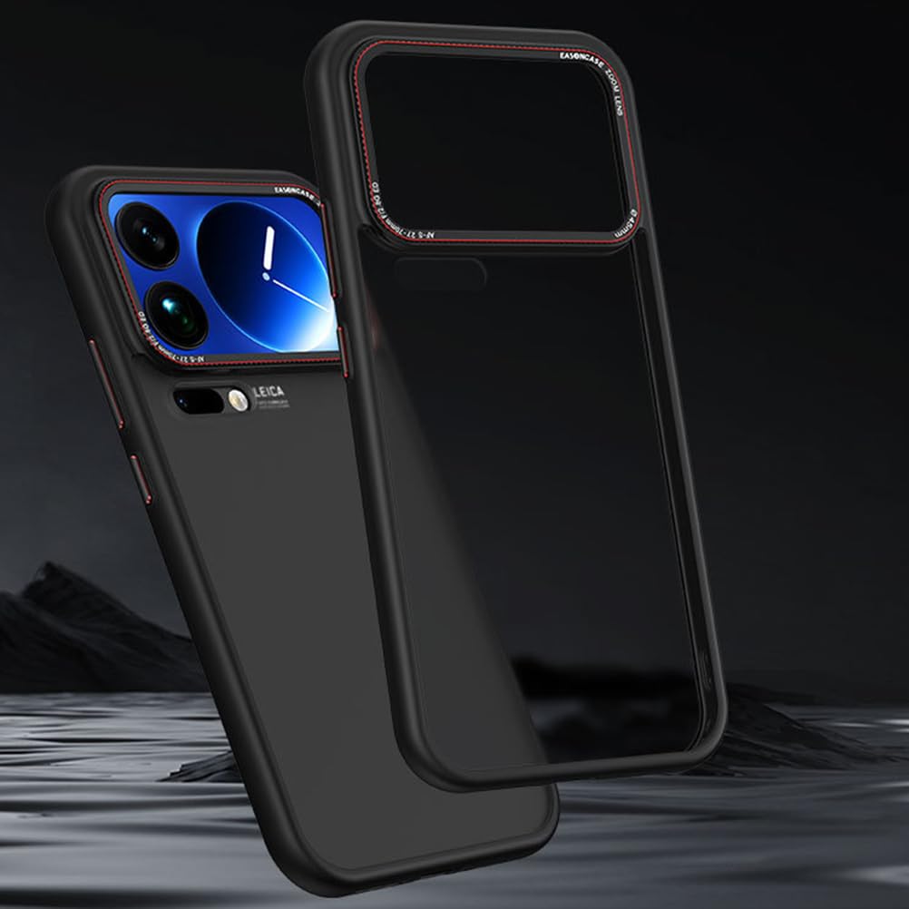 Durchsichtige Hülle Für Xiaomi 17 Pro Max/17 Pro/17, Schlanke Mit Drahtloser Ladefunktion, Magnetische Schutzhülle rutschfeste PC FallSchutz,Schwarz,17