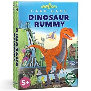 eeBoo Dinosaur Rummy Playing Cards, 1 EA