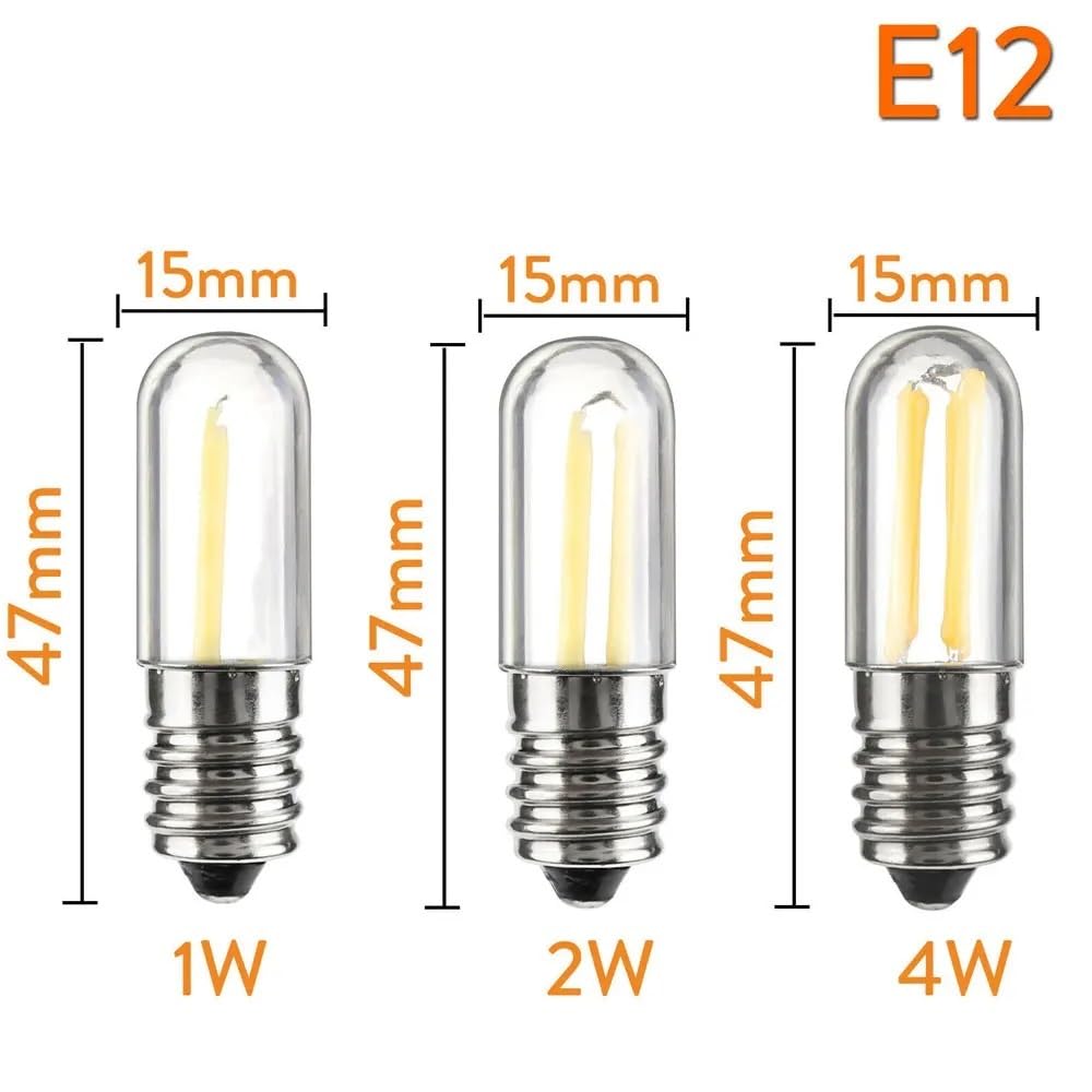 YSJX Lighting, Confezione da 10 lampadine LED for Frigorifero e congelatore, AC220V E14, 1W/2W/4W, lampadine COB, Lampada Bianco Freddo/Caldo Lampadine per la casa(Cold White,E14 220V 4W)