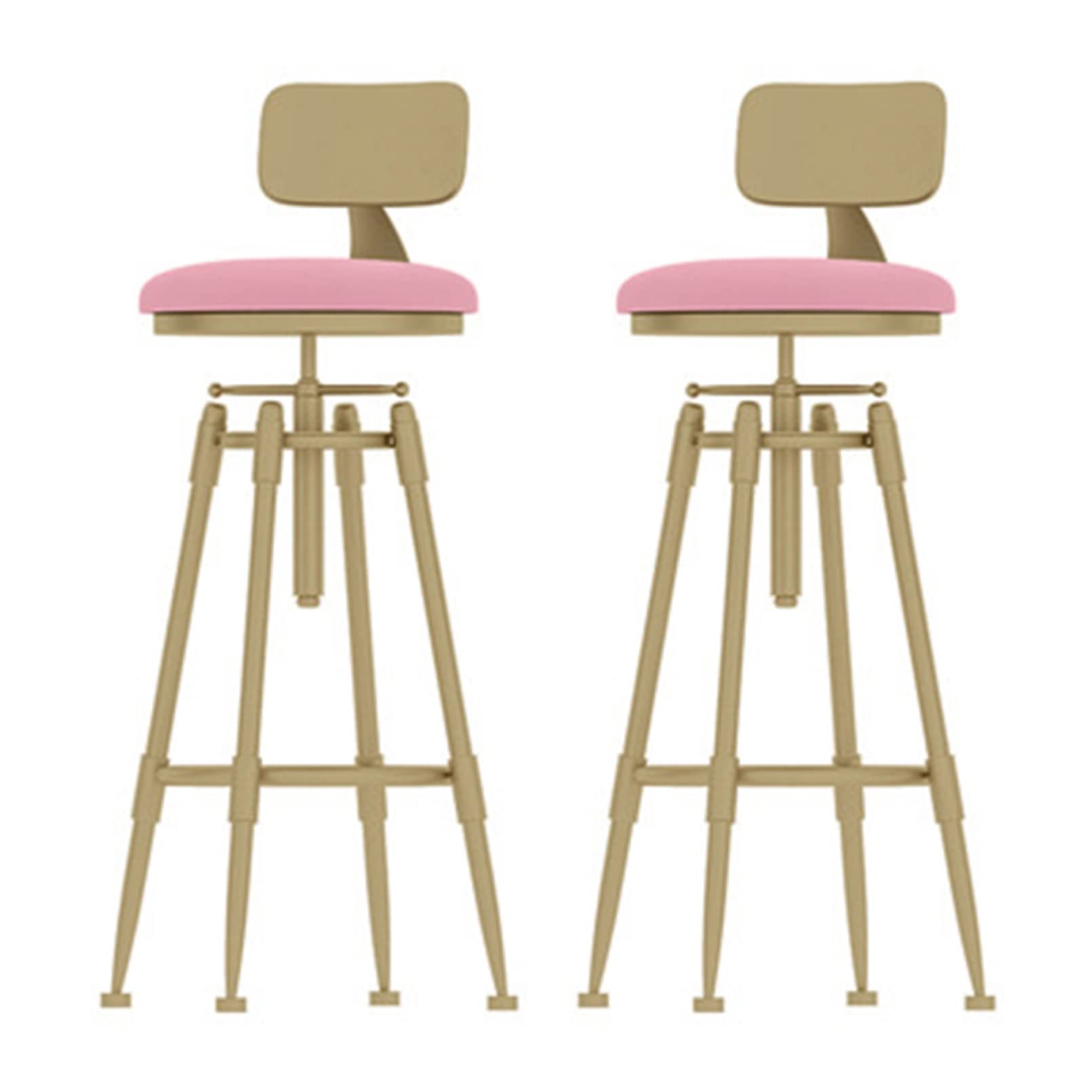 Tabourets de bar ronds pour îlot de cuisine et pub | Set de 2
