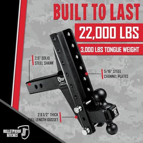 Image of Bulletproof 2.5 inch Heavy Duty 4 inch & 6 inch Offset Hitch