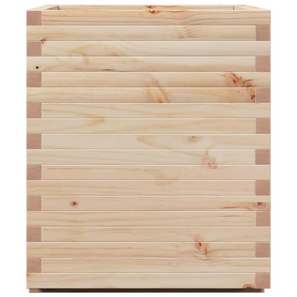 Macetero de madera maciza de pino, 90 x 60 x 72,5 cm, bancal elevado para jardín, balcón y terraza, resistente cama elevada para verduras y flores
