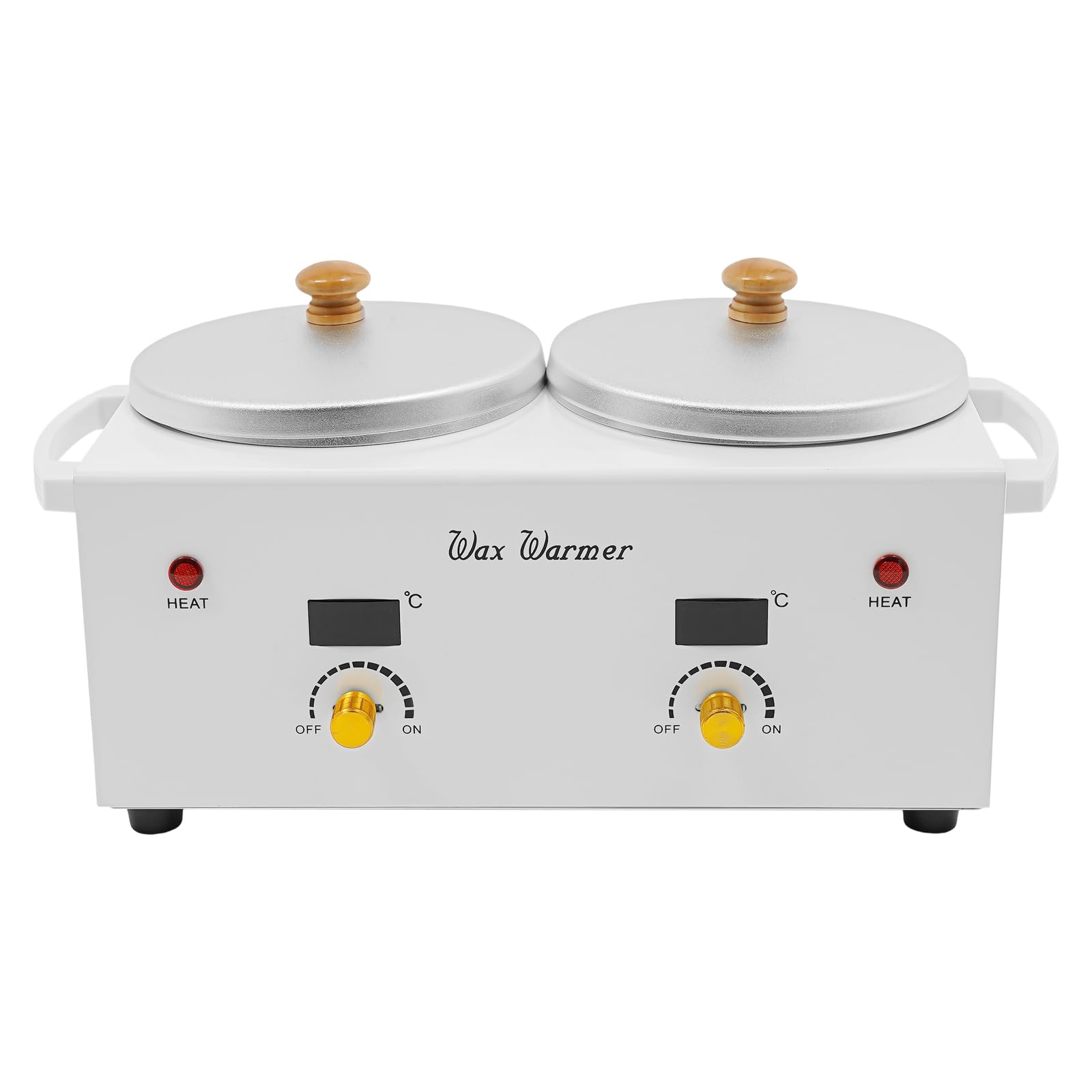 Podgrzewacz do wosku z podwójnym garnkiem, 100 W, z pojemnikiem 2 x 600 ml, regulowana temperatura 20-120°C, maszyna do podgrzewania wosku do gospodarstw domowych i salonów kosmetycznych