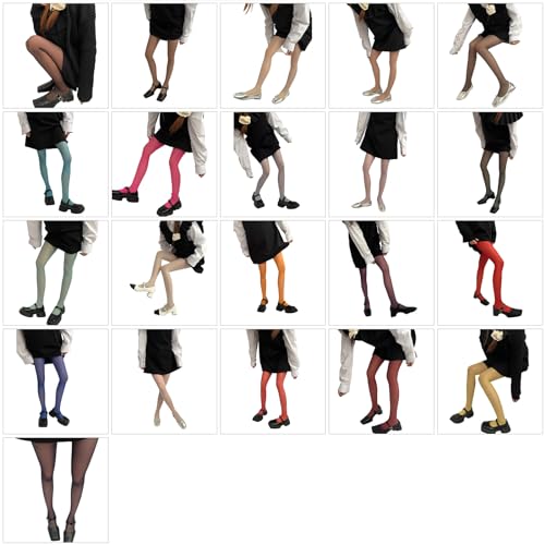 Women Spring and Summer Sweet Candy Colored Sheer Tights Leggings Stockings Thin Elastic Footed Pantyhose4