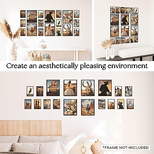 97 Decor Western Room Decor for Bedroom - Western Wall Decor, Southwestern Wall Art Prints, Southwestern Pictures Wall Decor, Antique Cowboy Decorations for Home, Vintage Cowgirl Poster (UNFRAMED) — view 4