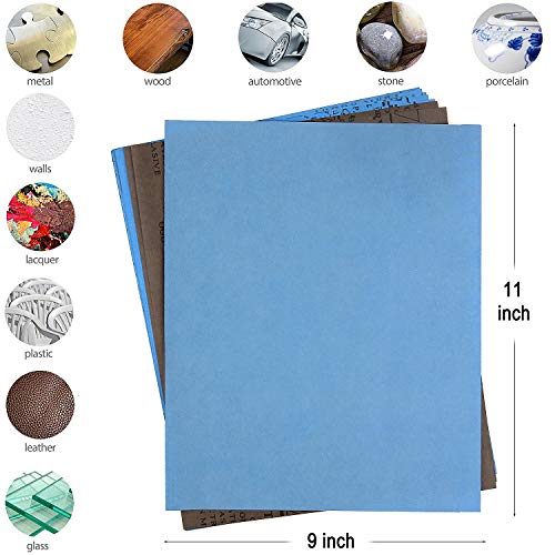 ADVcer-Wet-or-Dry-Sandpaper-Assorted-Sand-Paper-Super-Fine-Precision-Abrasive-Pads-for-Automotive-Sanding-Wood-Turing-Finishing-Metal-Furniture-Polishing