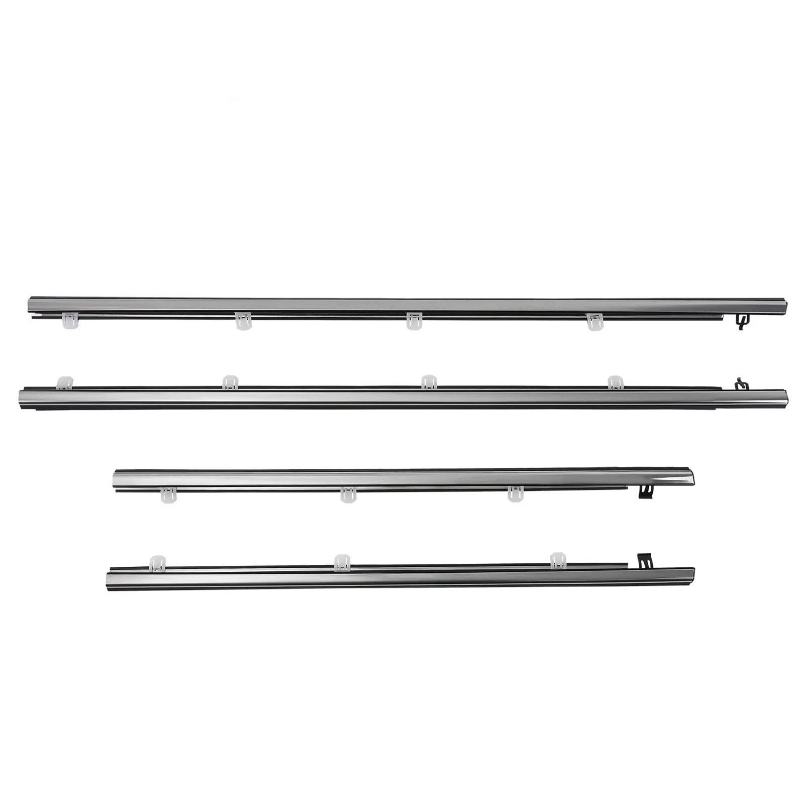 Snwdbh Chrome 4Pcs/Set Car Weatherstrip Window Seal Belt For Spirior For Accord For Acura Tsx 2009-2014 Glass Pressure Strip Moulding Trim Exterior Belt(Chrome)