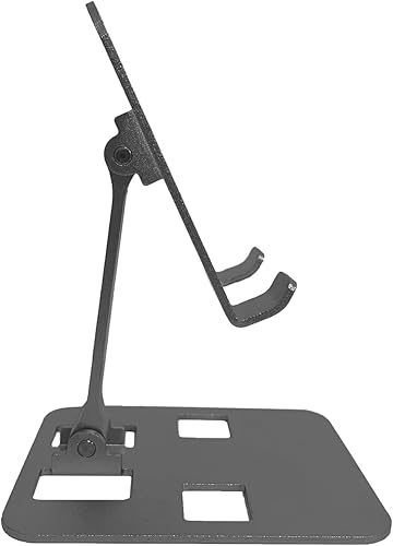 Miniatura 2 de Soporte de teléfono para escritorio ángulo ajustable, totalmente plegable, soporte para teléfono celular portátil y tableta iPad con mesa base