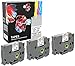 Produktbild 3x Schriftband kompatibel für P-Touch TZe131 TZ131 PT-1000 1005 1010 3600 9600 D210 D400 D600VP E300VP E550WVP H101C H101GB H105 H110 H300 H500 P700 P750W schwarz auf transparent | 12mm x 8m