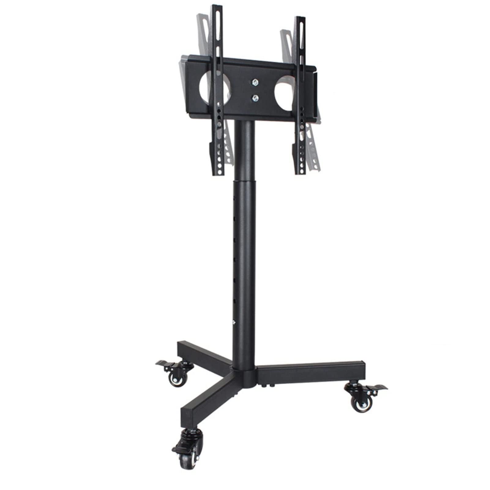 WDSOPK Floor Tv Stand On Wheels - Compact Tv Mount Bracket, Mobile Tv Cart for 14-32 Inch Tvs, Height Adjustable Movable Portable Tv Stand, Rolling Floor Tv Stand Holds, Up to 30Kg/6