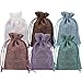 Produktbild Jutesäckchen 30er-Pack - 14cm x 9,5cm, 6 Farben (5 Leinenbeutel pro Farbe) Kleine Beutel mit Zugband zum Aufbewahren von Perlen, Schmuck, Hochzeit, Geschenk, Geburtstagsfeier & Bastelpackungen