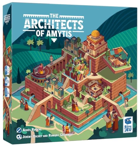 The Architects of Amytis | 2 Player Tile Placement Strategy Board Game | Compete to Build The Best City of Babylon for Queen Amytis | Takes Only 5 Minutes to Learn | Ages 10+ | 2 Players | 30 Min