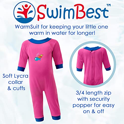 Tuta termica muta Swimbest - Rosa/blu, 12-24 Mesi