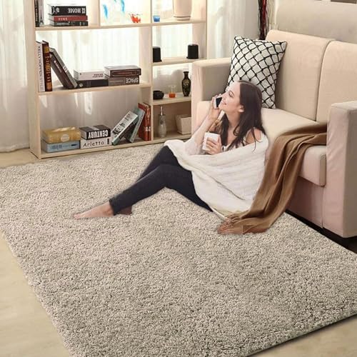 Image of Amazon Brand - Umi Vegas Carpets - Anti-Slip, Microfiber Super Soft, Washable - Carpet for Bedroom, Living-Room (4x6 Feet, Beige)