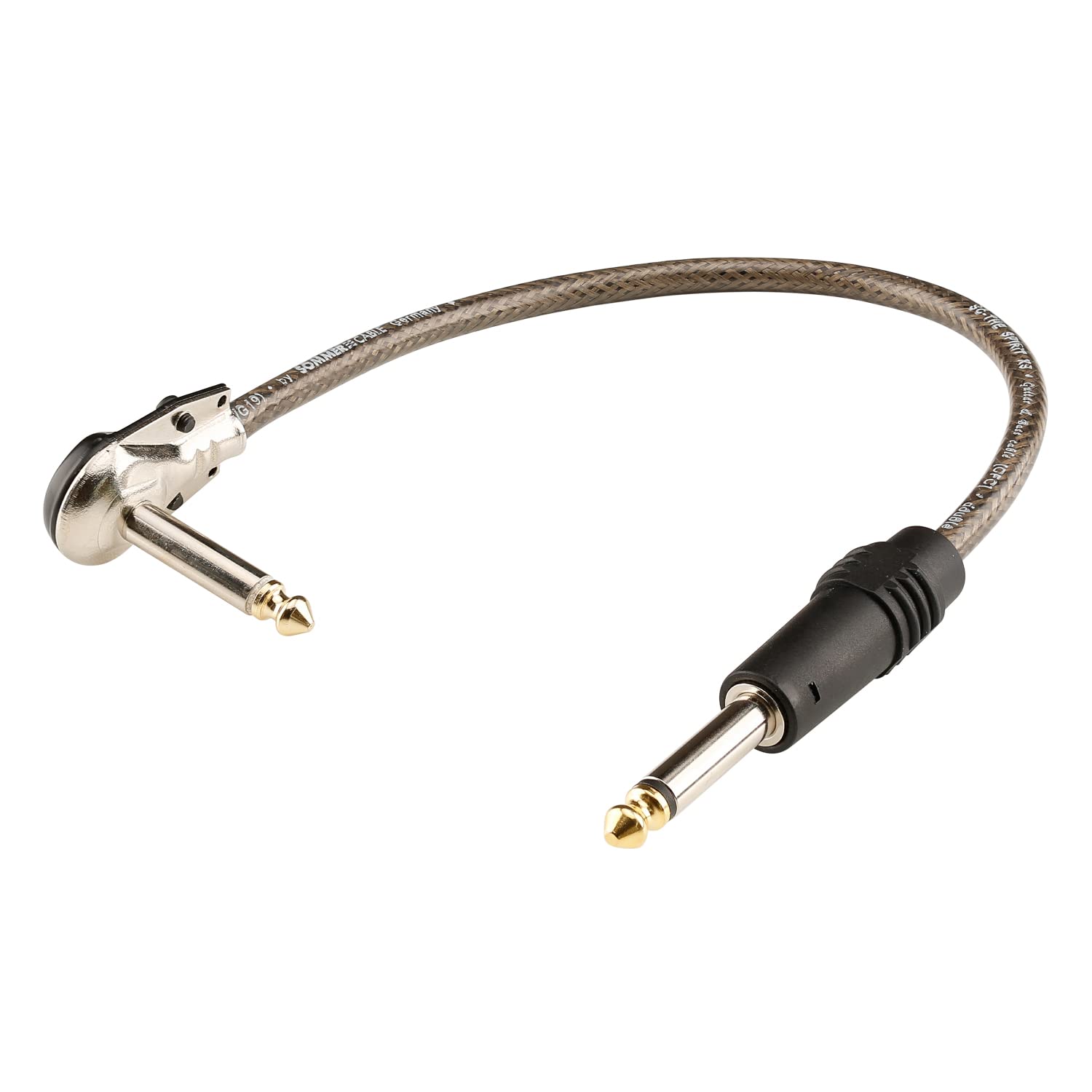Sommer Cable 9m Bass- Gitarrenkabel Instrumentenkabel SC-Spirit XS 1x 0,75mm² mit einseitig gewinkeltem HICON 6,3mm Flachstecker/Pancake - XS48-0900