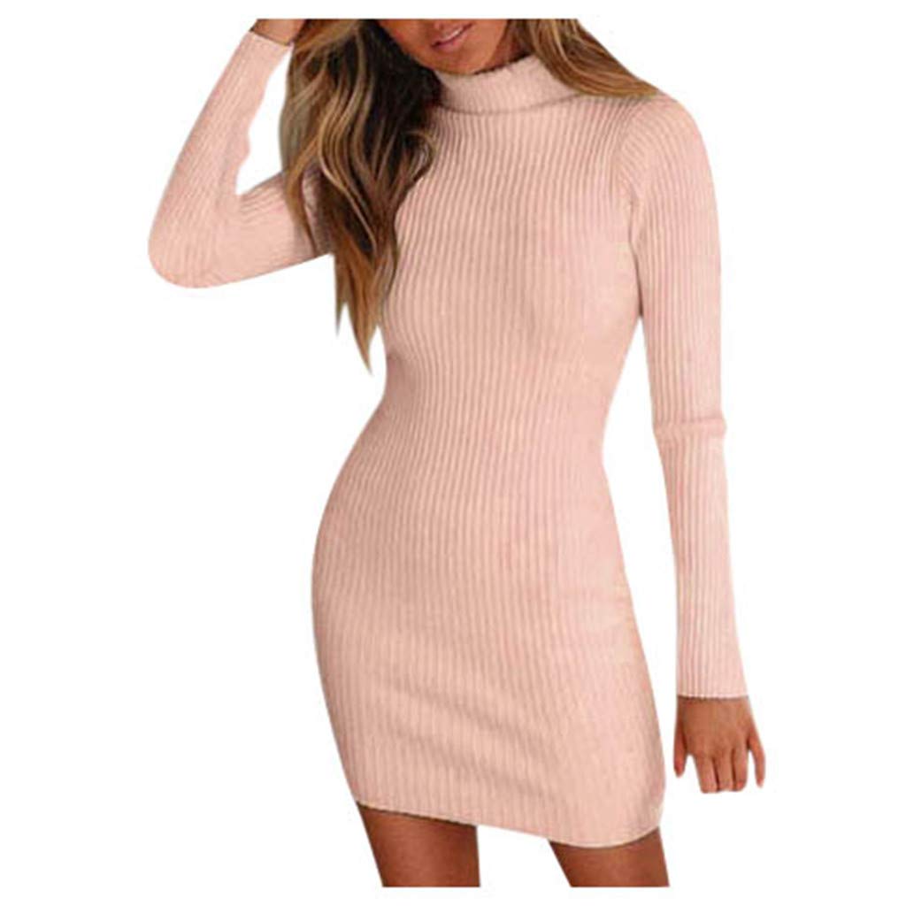 TAOtTAO Women Holiday Style Sexy Solid Long Sleeve Casual Mini Dress