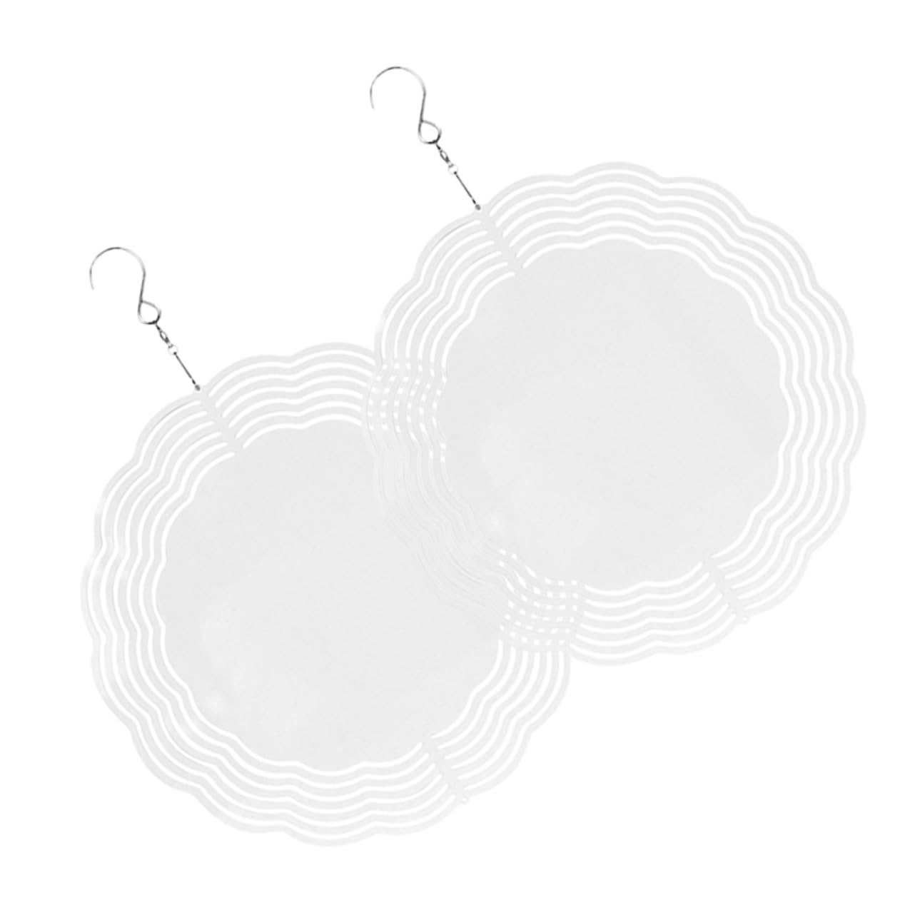 UKCOCO 2Pcs Sublimation Blank Wind Spinner Blanks for Outdoor Garden Decoration Rotatable Hanging Art for Patio Porch and Lawn