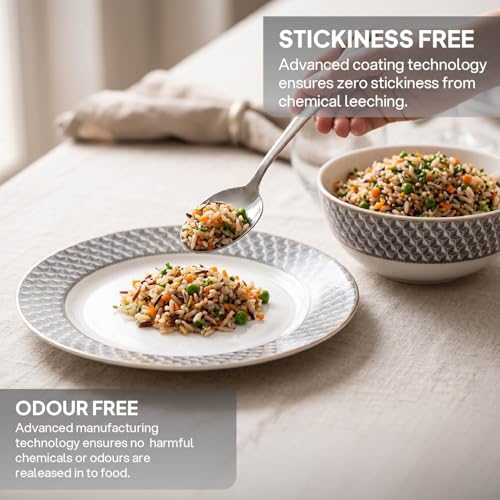 Image of CELLO Pyramid Divine Series Opalware Dinner Set of 33 Pieces for Family of 6 | Bone-Ash Free & Leadfree Opal Glass, Microwave & Dishwasher Safe Plates & Bowls Crockery Set for Dining & Gifting