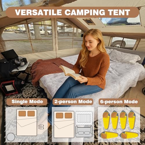 Carpa Inflable para Camping 10'x8' Capacidad 6-8 Personas miniatura 2