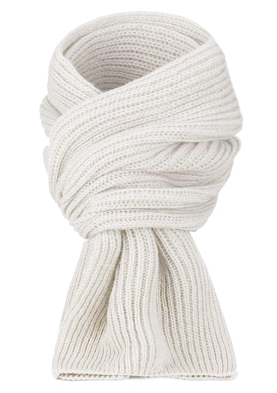Taglia unica: 150 cm x 25 cm Van Der Rich ® - Sciarpa in Maglia Morbida a Coste - Donna - Uomo (E-Avorio)