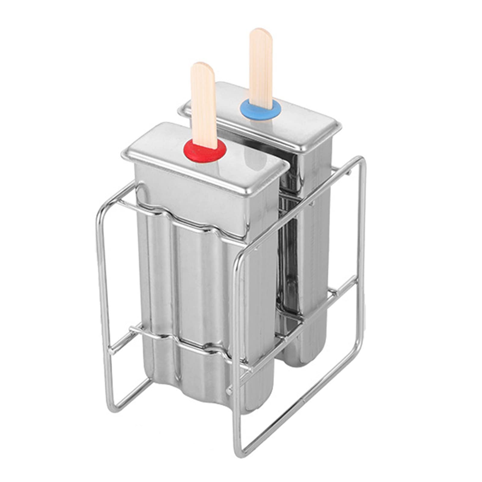 Moldes de acero inoxidable for paletas helado, soporte for palitos(Multicolor)