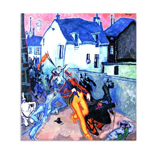 Toile Lyonel Feininger Soulèvement grand tableau décoration murale 85x70