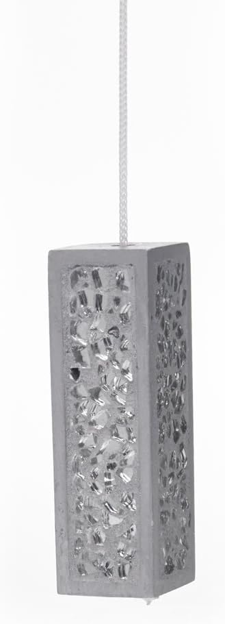 Home Treats Silver Mosaic Light Pull & Cord. Crackle Effect. Fit to Length