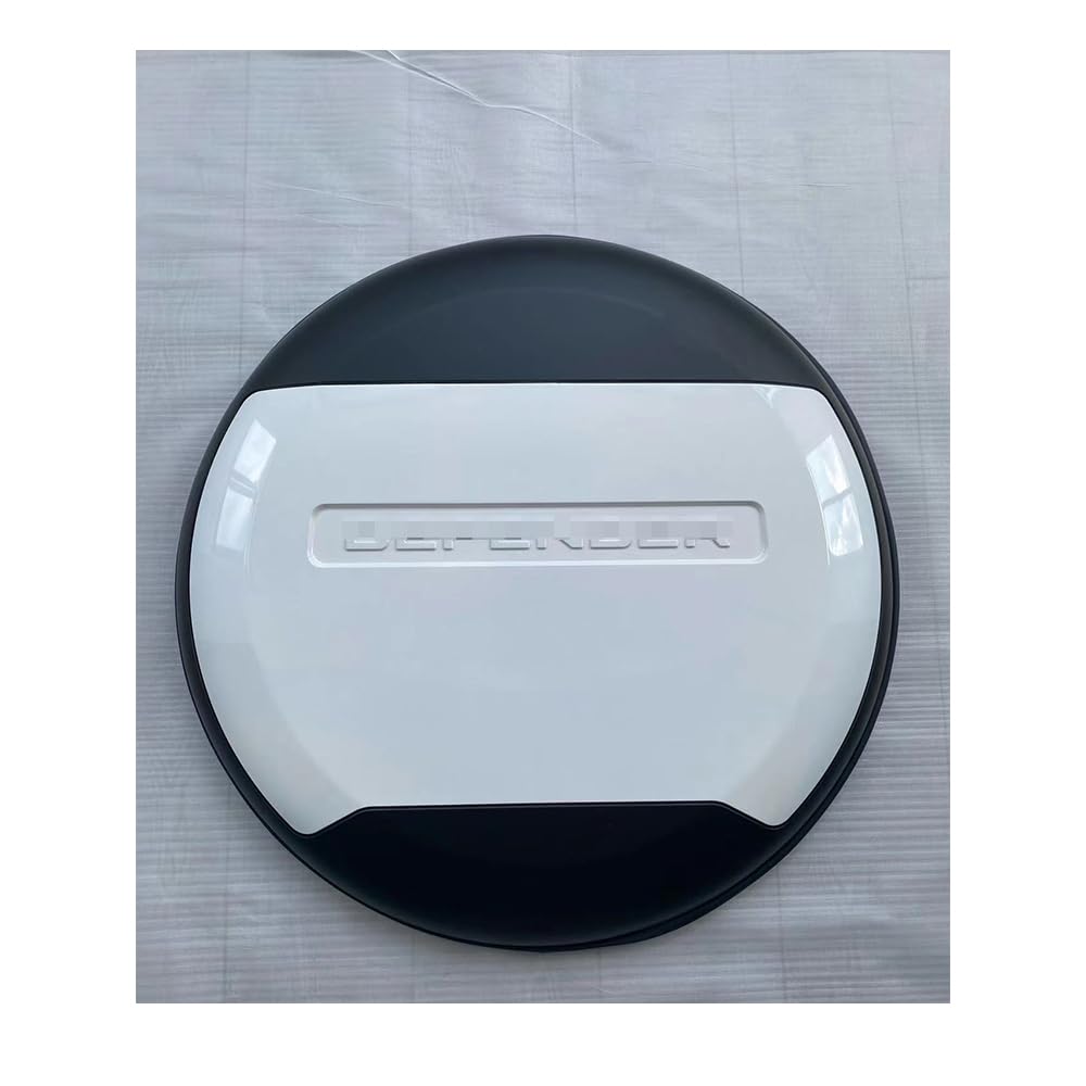 Spare Tire Tyre Wheel Cover Protector Plastic White Fits for LR Defender 90 110 130 2020 2021 2022 2023 2024