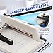 Frifreego Heavy Duty A4 Paper Cutter 400 Sheet Thickness Cutting Capacity, 12 Inch Stack Guillotine Paper Cutter with 1 Replacement Blade, Stack Trimmer Suitable for Paper Leather Cardboard Nonwoven