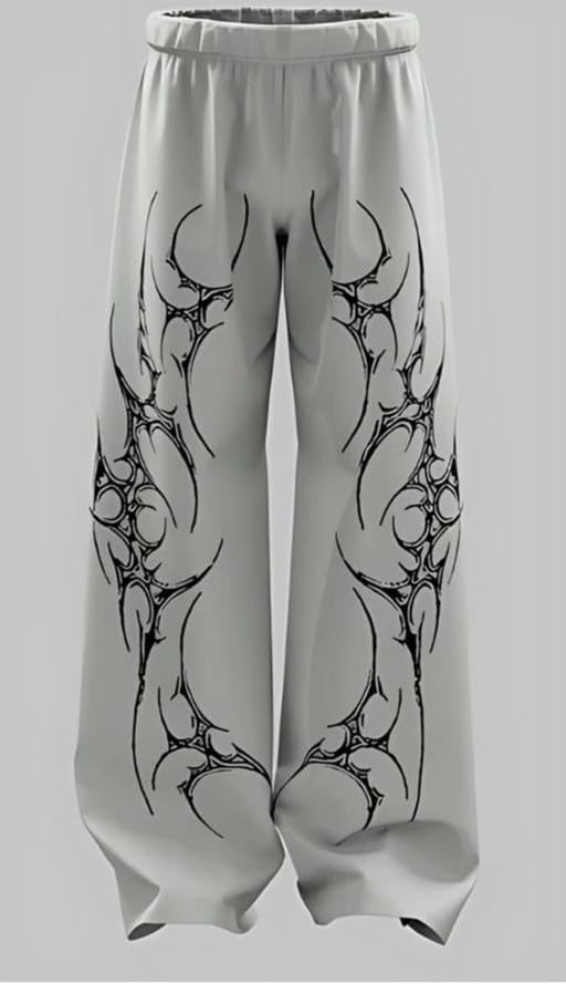 Generic Men's Grey Cotton Track Pant - Image 5