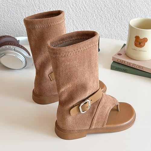 Girls Knee High Open Toed Sandals Gladiator Style Summer Shoes3