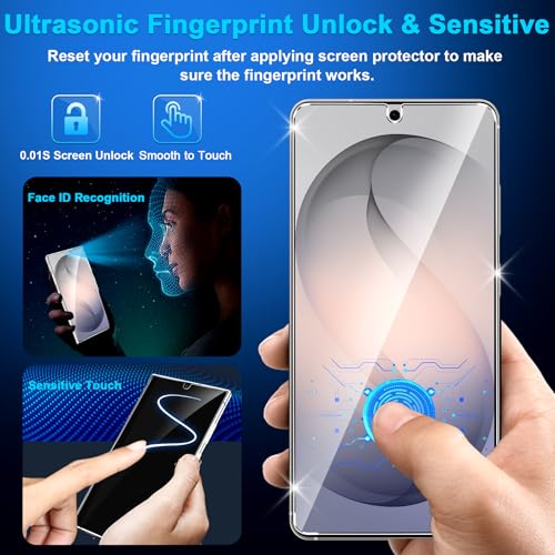Image of firtstnow 3 Pack for Samsung Galaxy S26 Ultra Screen Protector Tempered Glass + 3 Pack Camera Lens Protector, Military Grade Shatterproof, 9H Hardness, Fingerprint Unlock,Case Friendly 6.9 Inch
