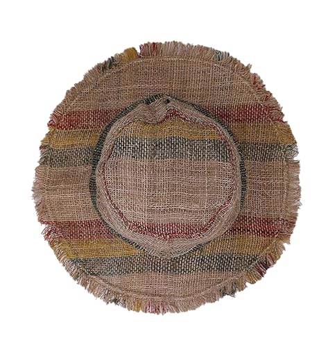 Image of Hemp Sun Hat Wired Wide Brim Big Sizes M /L /XXL Farmers,Raw Hemp Natural Garden Summer Hippie hat