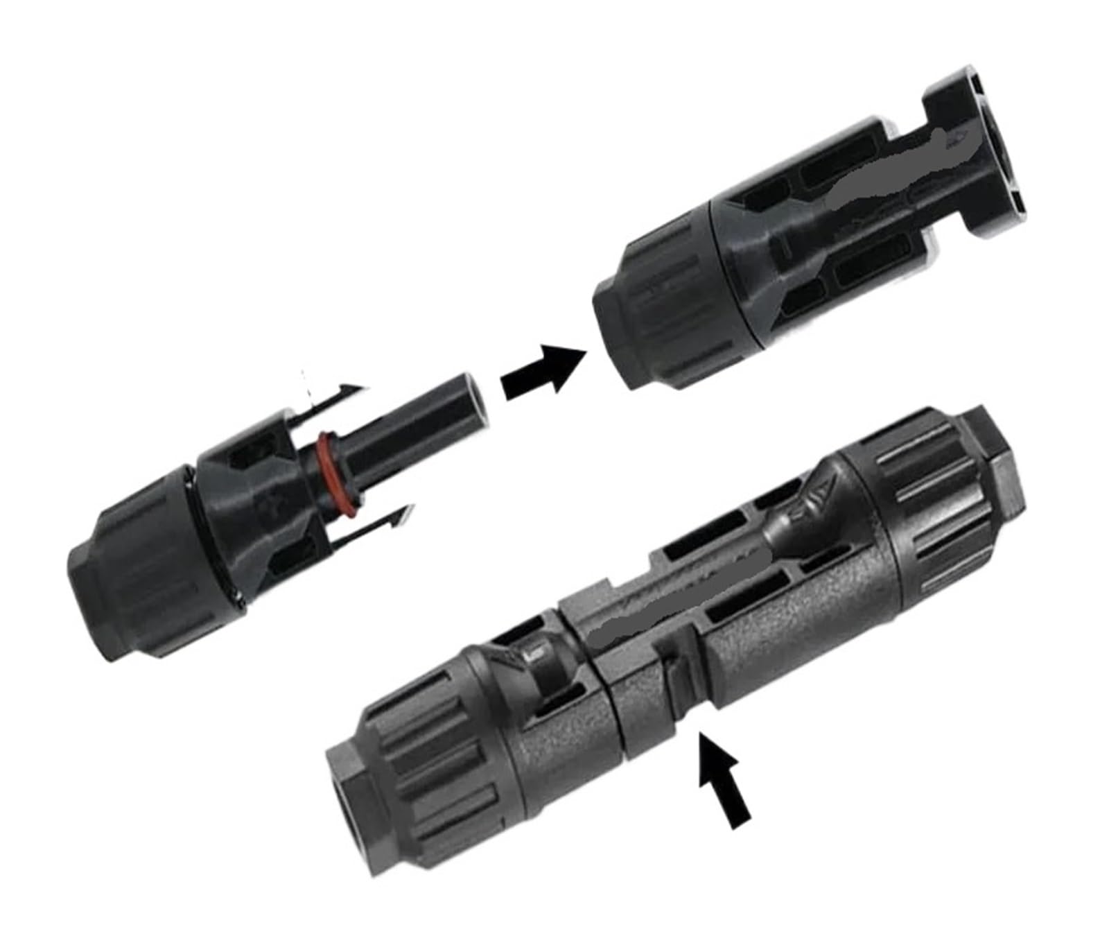 5, 10, 20, 50, 80, 100 par, złącze PV, męskie i żeńskie, 1000 VDC, 30 A, do kabli PV 2,5/4/6 mm² (50 par)
