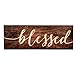 P. GRAHAM DUNN Blessed Distressed Engraved 16 x 6 Inch Solid Pine Wood Plank Wall Plaque Sign